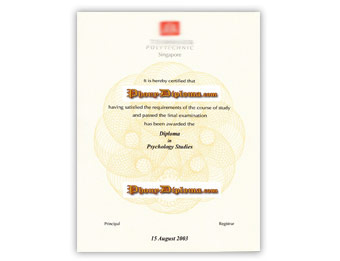 Temasek Polytechnic - Fake Diploma Sample from Singapore